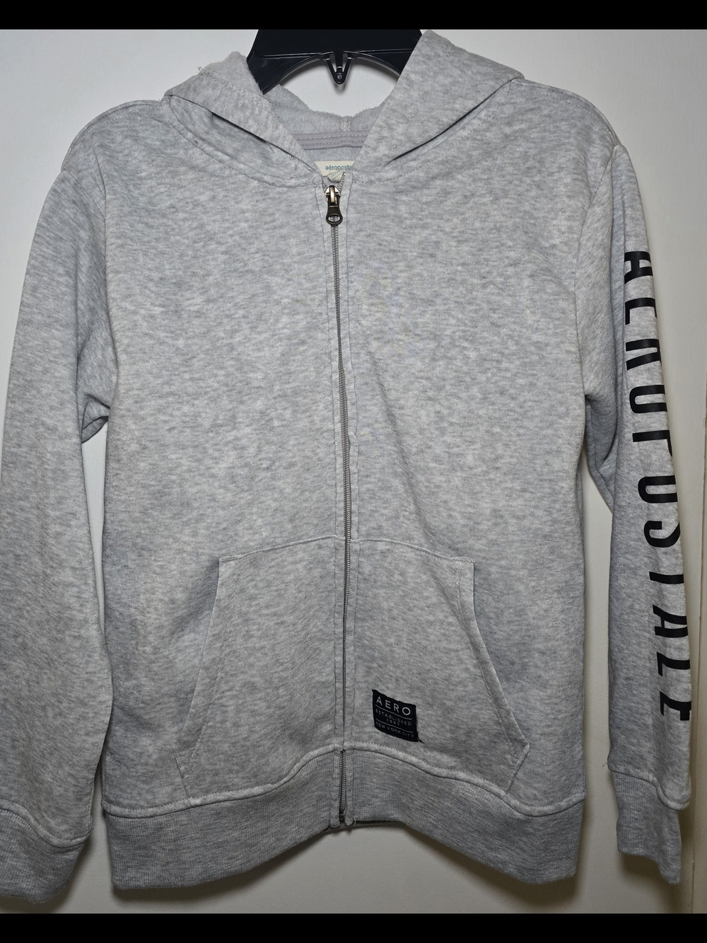 Aeropostale Kids' Light Gray Full-Zip Hoodie & Pant Set